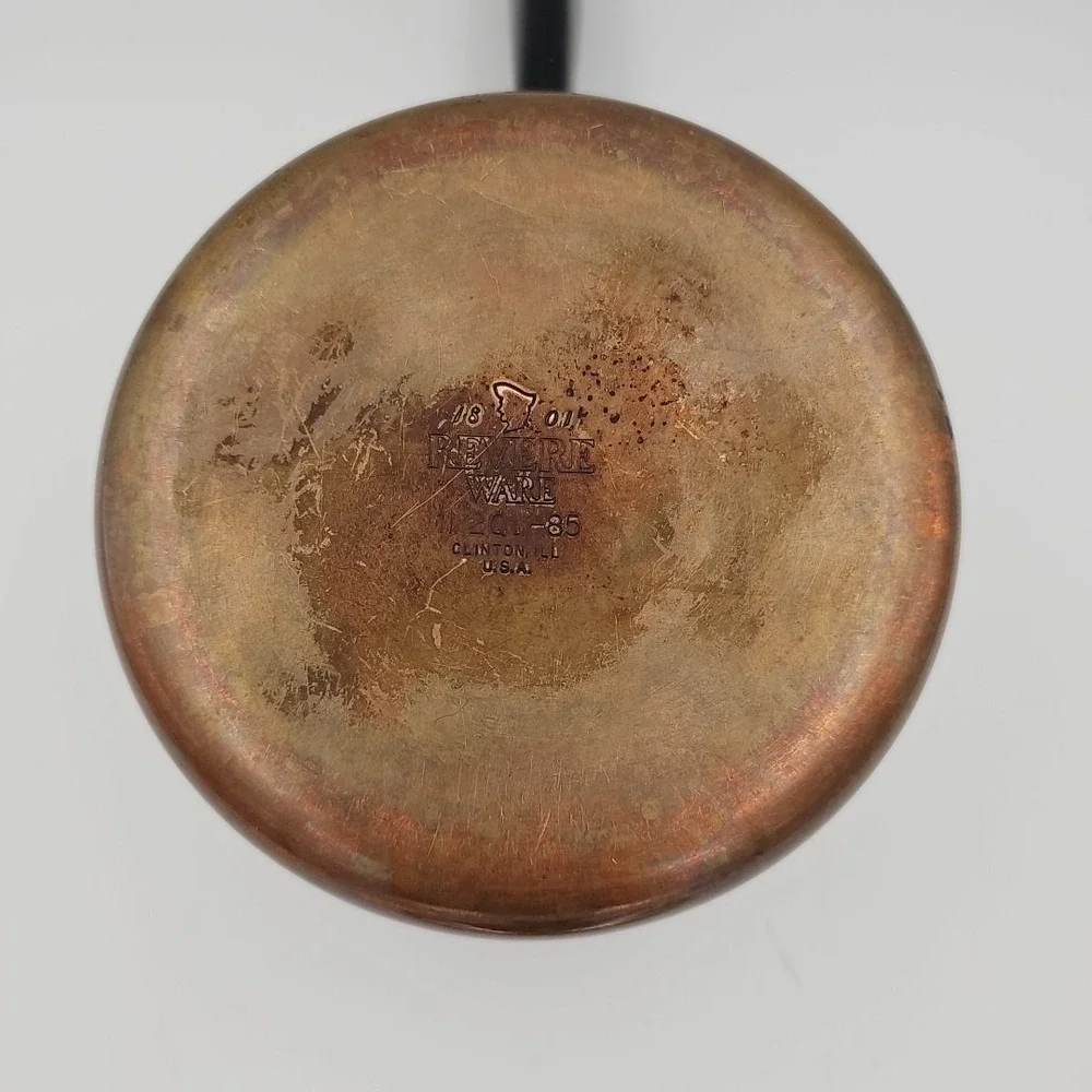 1801 Revere‎ Ware 1 1/2 Quart Copper Bottom Saucepan With Lid U.S.A.